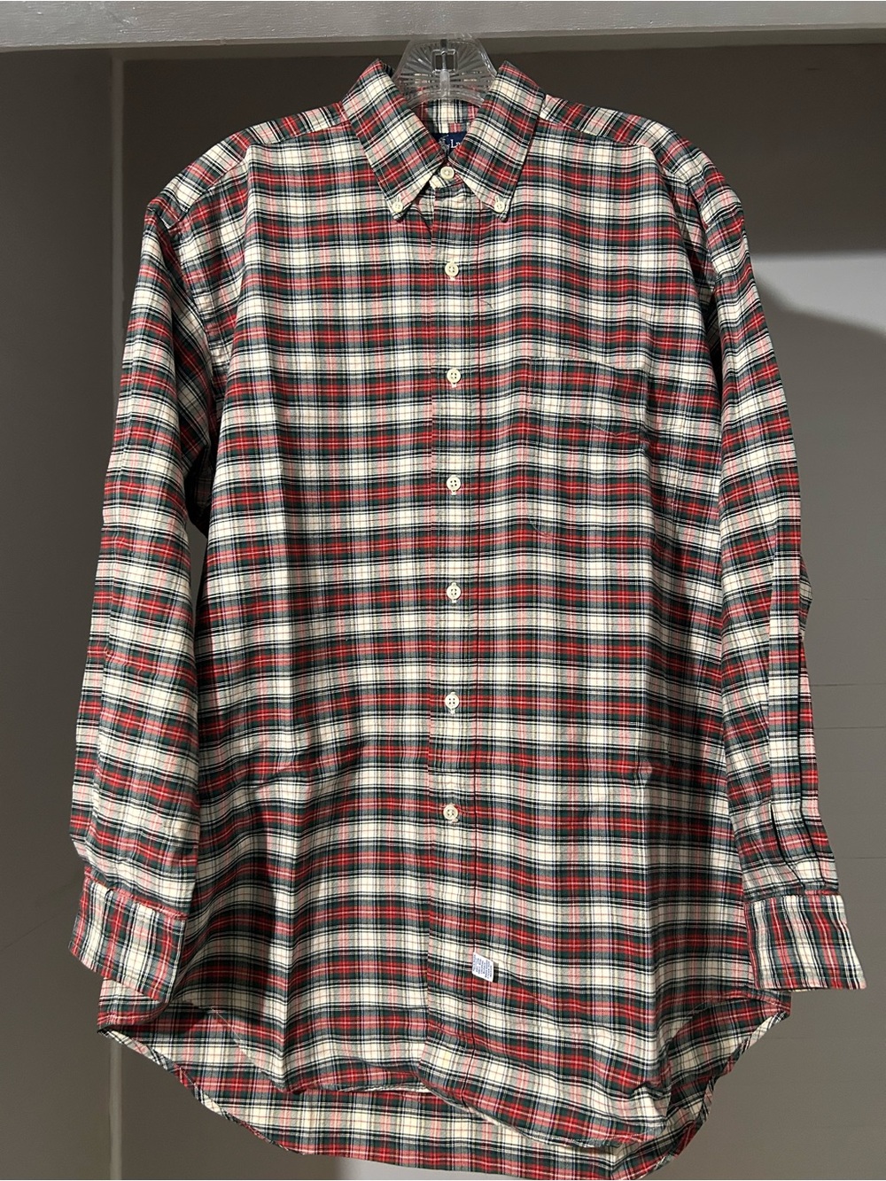 Ralph Lauren Red, Green & White Plaid Button-Down Shirt
